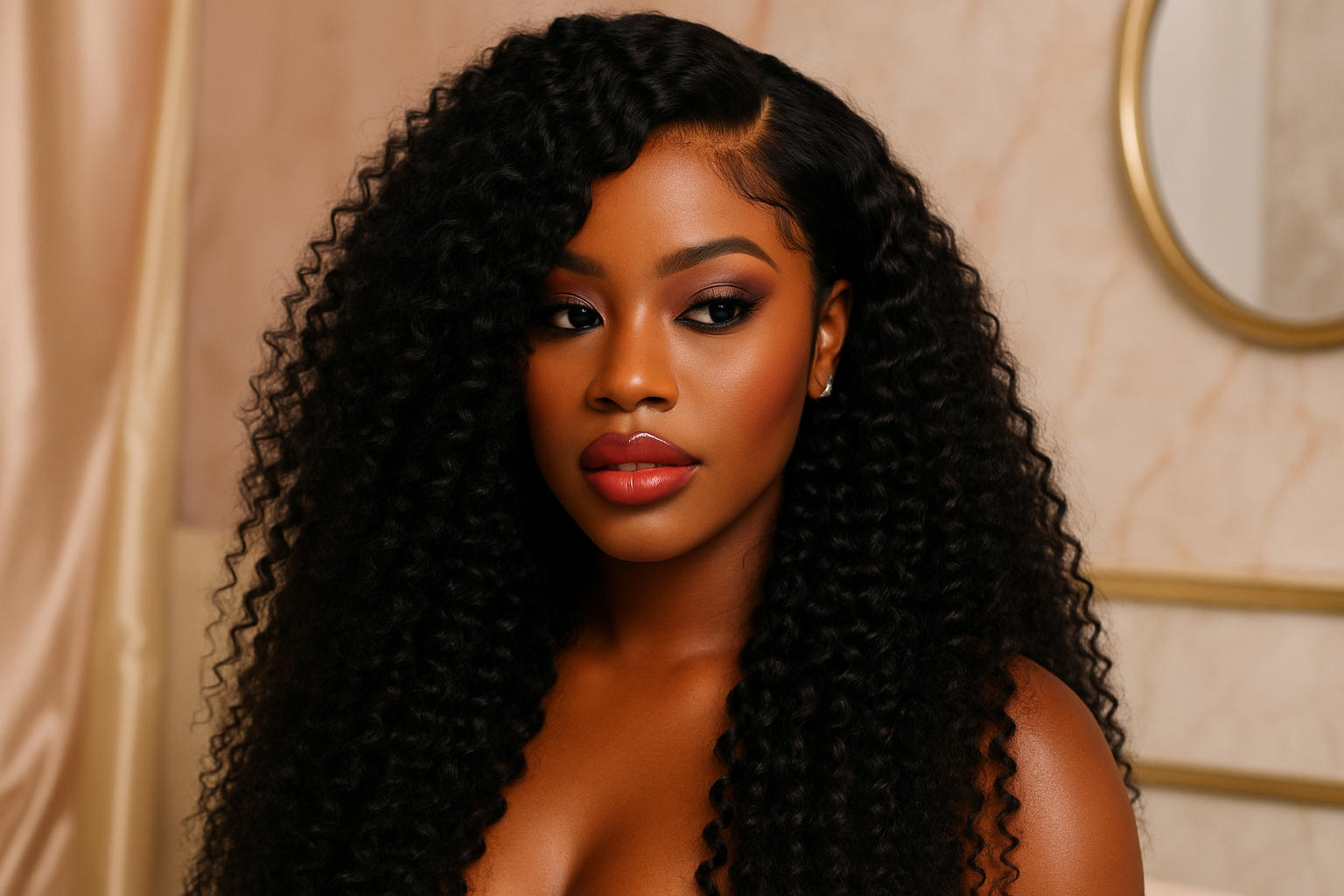 Kinky Curly 4x4 Transparent Closure Wig - PRINCIS AURA