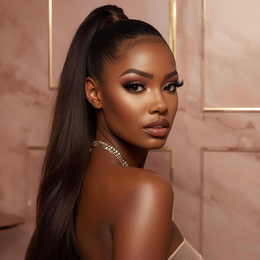 Dark Brown Ponytail - PRINCIS AURA