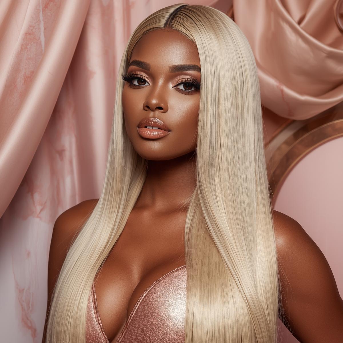 Sinaï Blonde Straight 13x4 Transparent Lace Front Wig - PRINCIS AURA