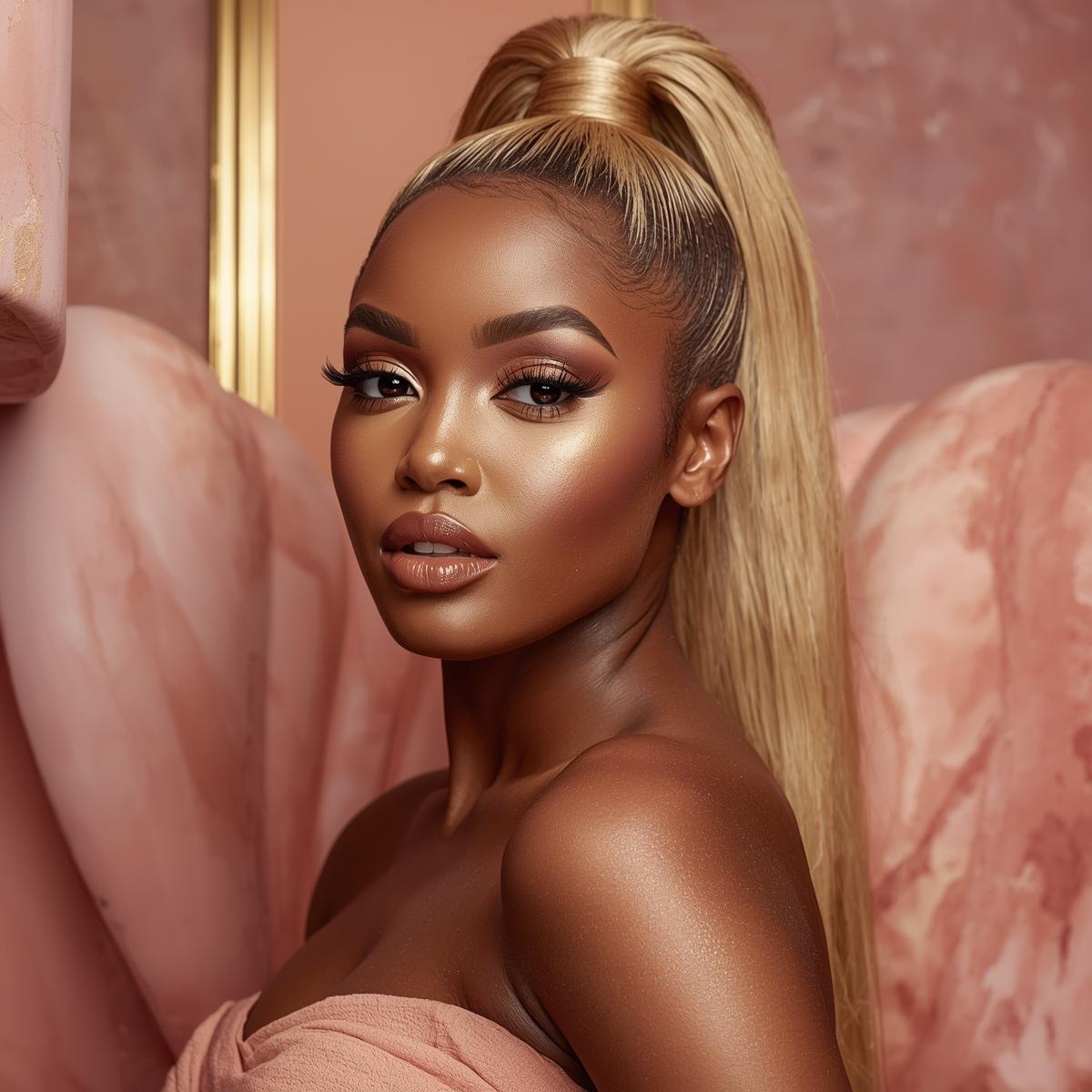 Honey Blonde Ponytail - PRINCIS AURA
