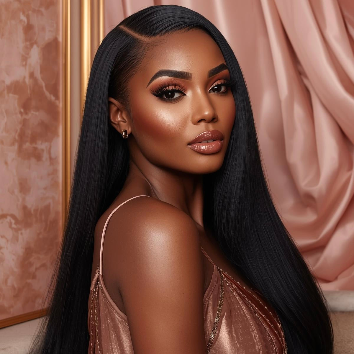 Zaleia Straight 13x4 Transparent Lace Front Wig - PRINCIS AURA