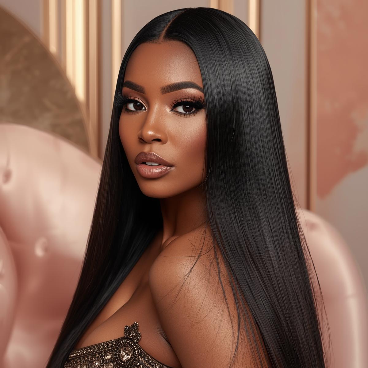 Malencia Straight 4x4 Transparent Closure Wig - PRINCIS AURA