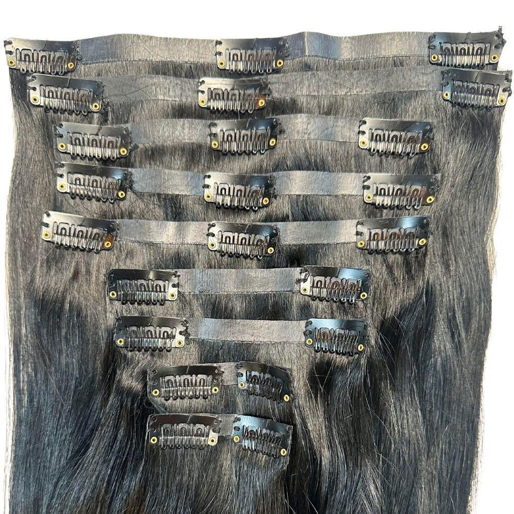 Natural Black Seamless Clip-In - PRINCIS AURA